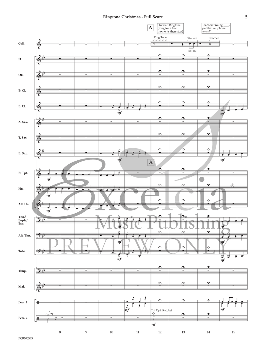 Ringtone Christmas (Score) Concert Band scores gallery preview page 6