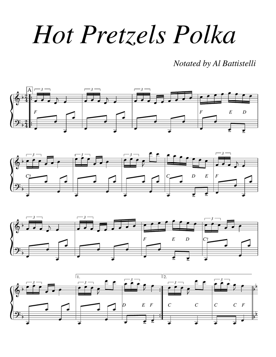 Hot pretzels Polka Accordion scores gallery preview page 1