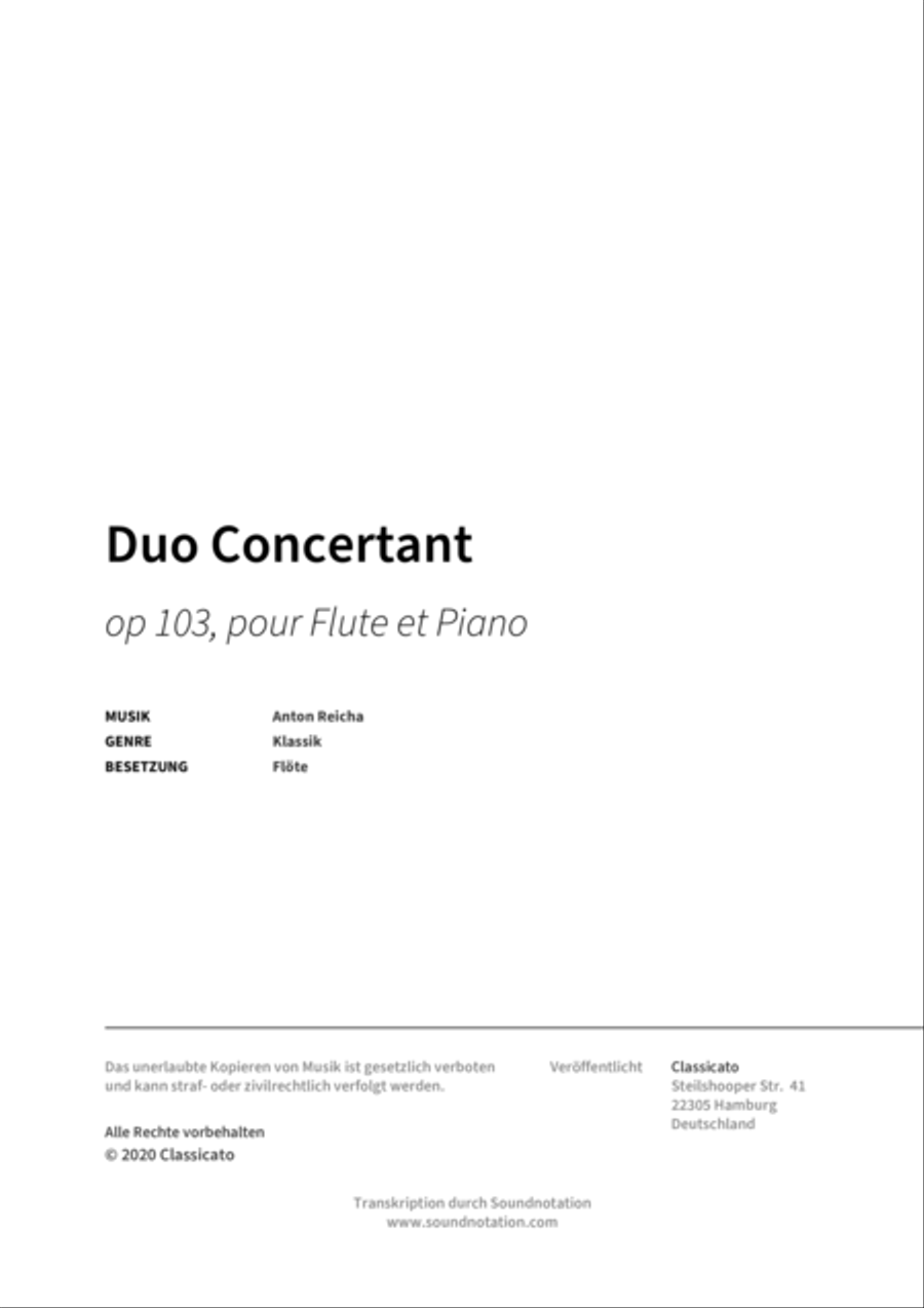 Duo Concertant Flute Solo scores gallery preview page 2