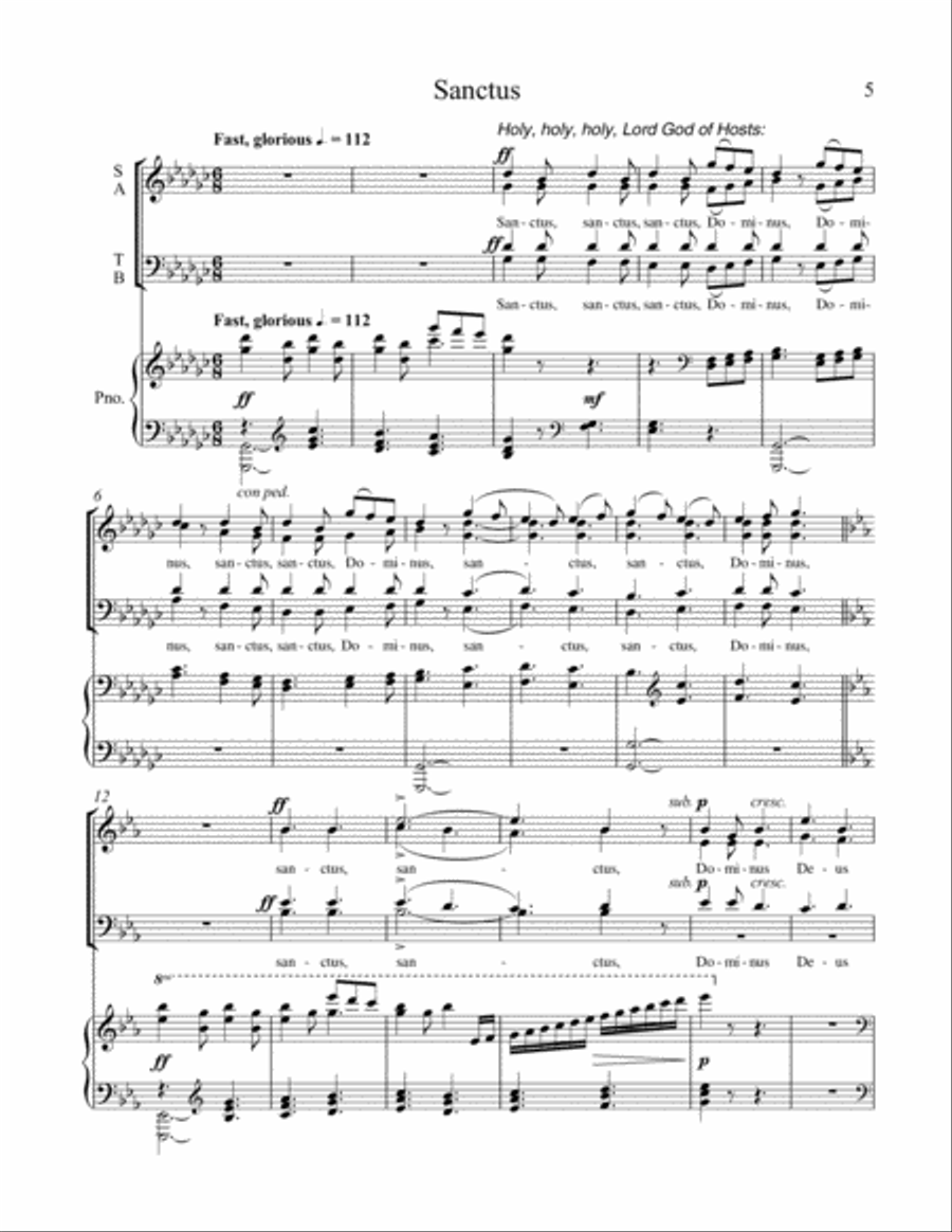 Missa Brevis SSATB scores gallery preview page 4