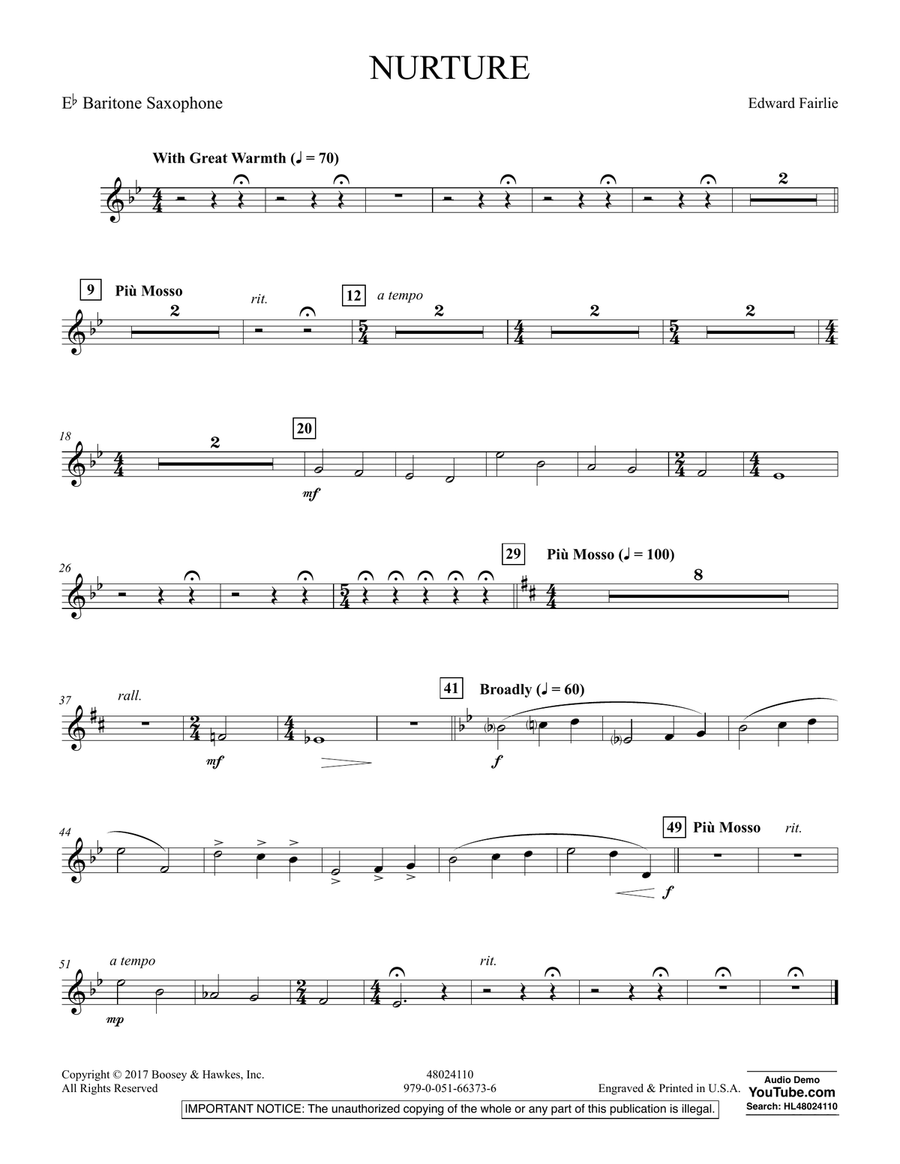 Nurture - Eb Baritone Saxophone