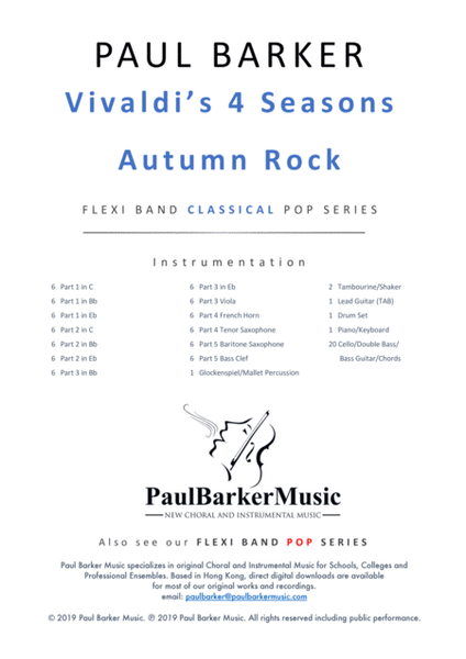 Vivaldi's 4 Seasons Autumn Rock (Flexible Instrumentation) image number null