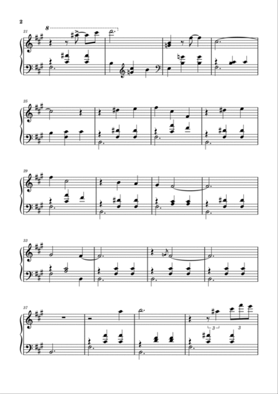 Weddinger Walzer Piano Solo scores gallery preview page 2