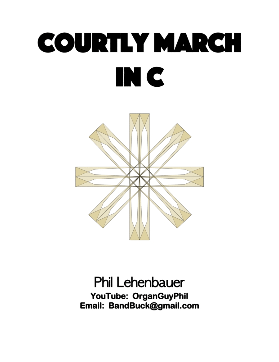 Courtly March in C, organ work by Phil Lehenbauer Organ Solo scores gallery preview page 1