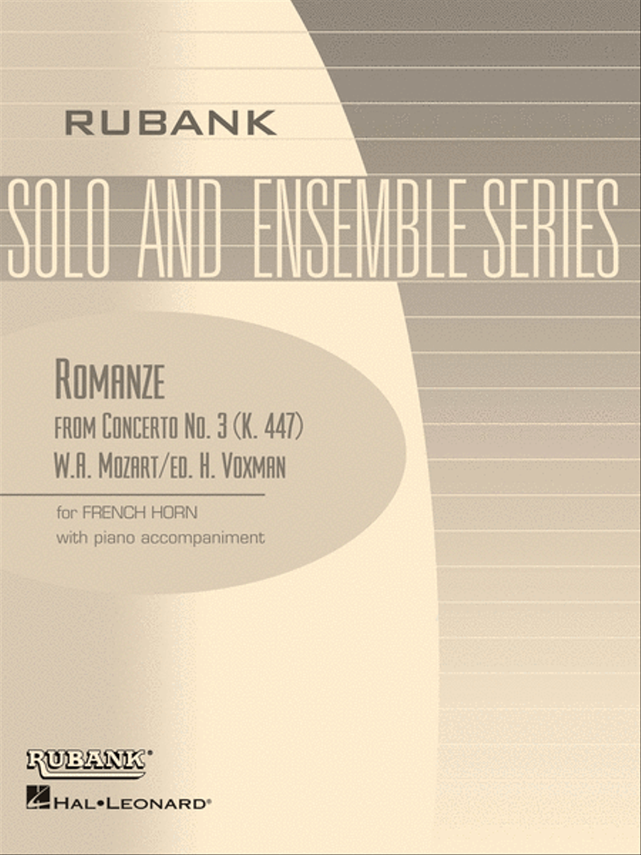 Romanze (from Concerto No. 3, K. 447) Piano Accompaniment scores gallery preview page 1
