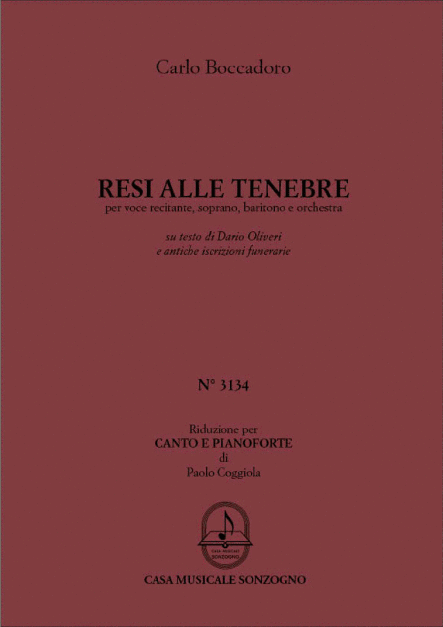 Resi alle tenebre, memoria Voice Solo scores gallery preview page 1