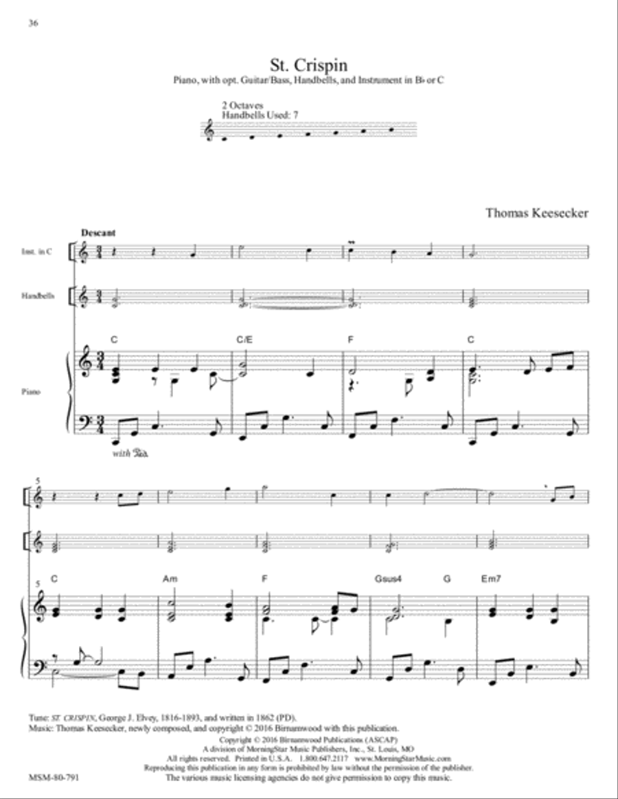 St. Crispin Choir scores gallery preview page 1