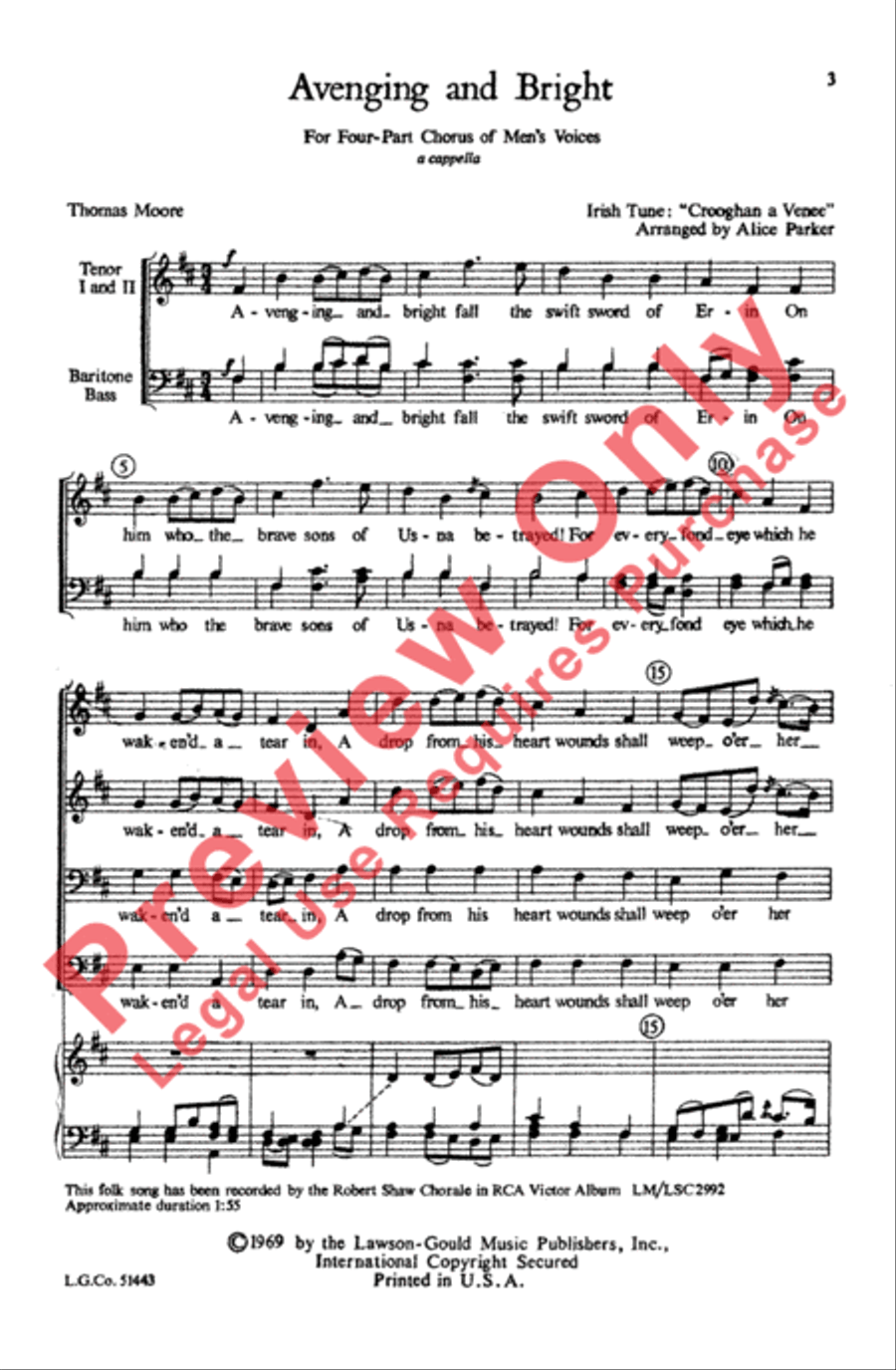 Avenging and Bright Men's Choir scores gallery preview page 2