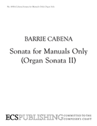 Book cover for Sonata for Manuals Only (Organ Sonata II)