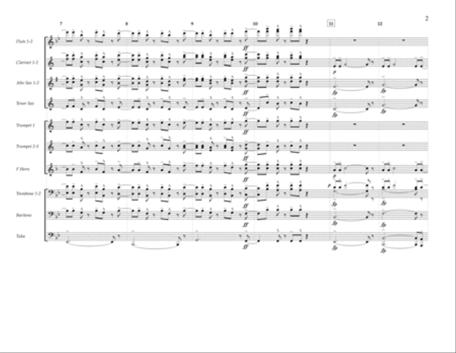 Pompeii - Wind Score Marching Band scores gallery preview page 2
