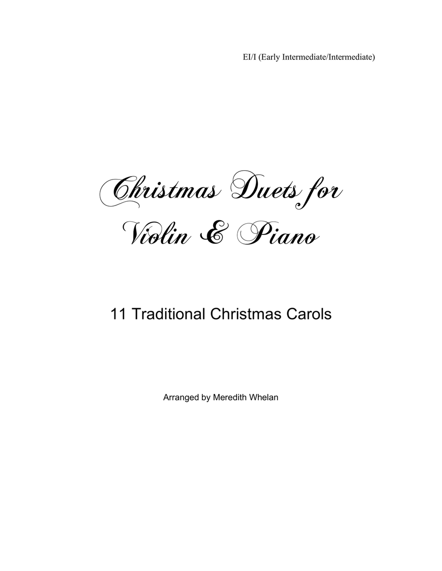 Christmas Duets for Violin & Piano: 11 Traditional Carols image number null