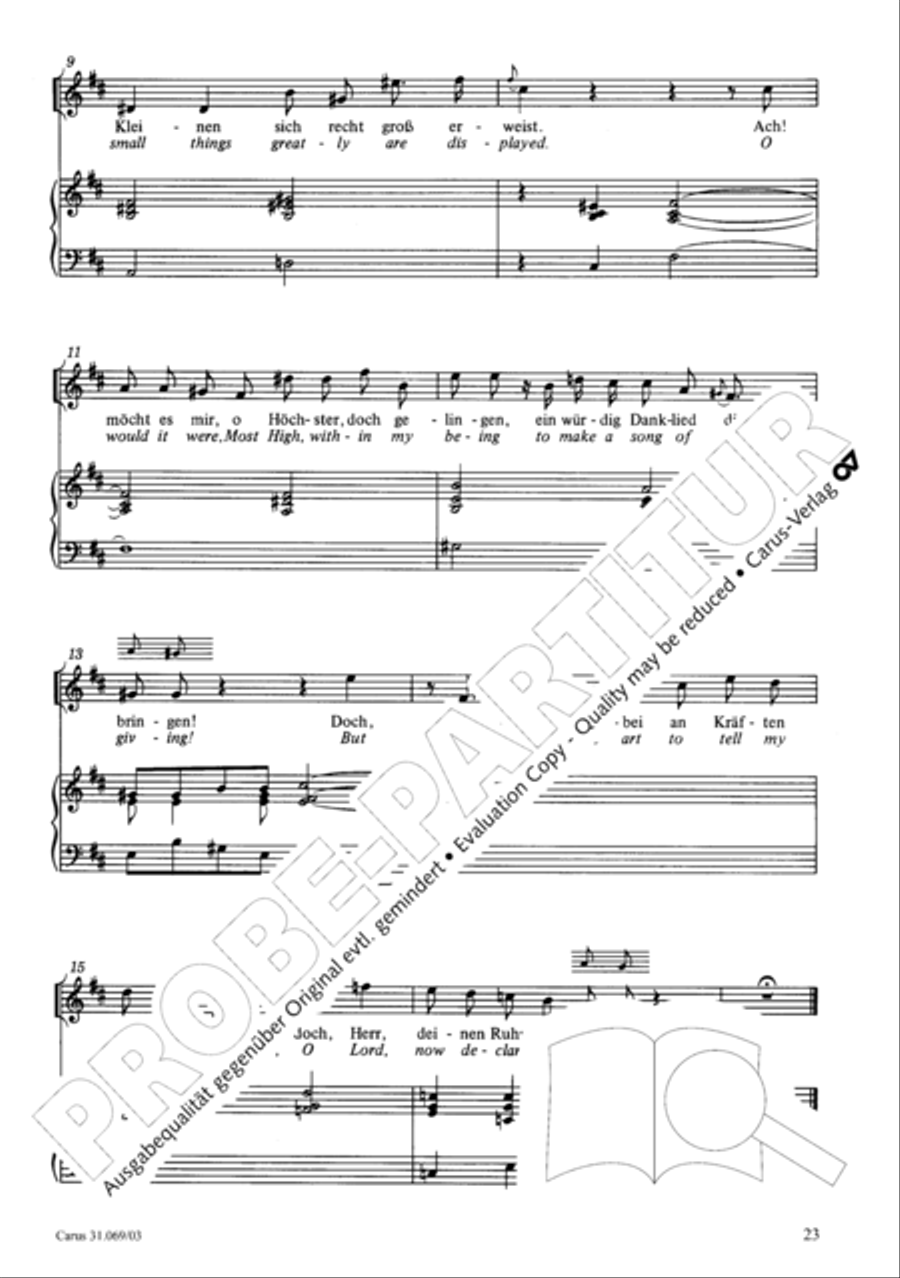 Praise the Lord, O my spirit (Lobe den Herrn, o meine Seele) 4-Part scores gallery preview page 23