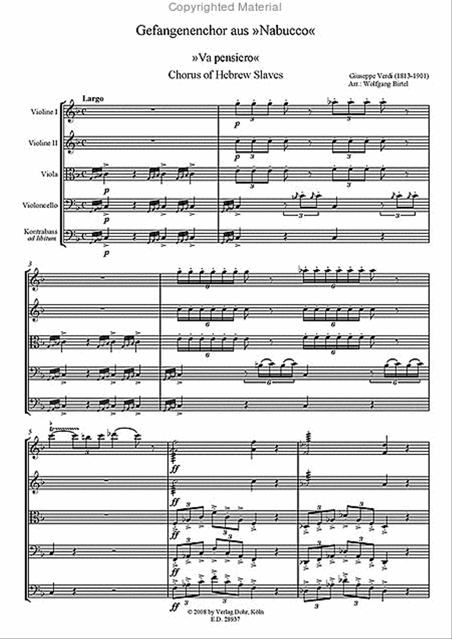 Gefangenenchor aus 