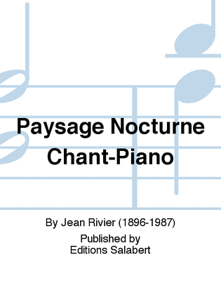 Paysage Nocturne Chant-Piano