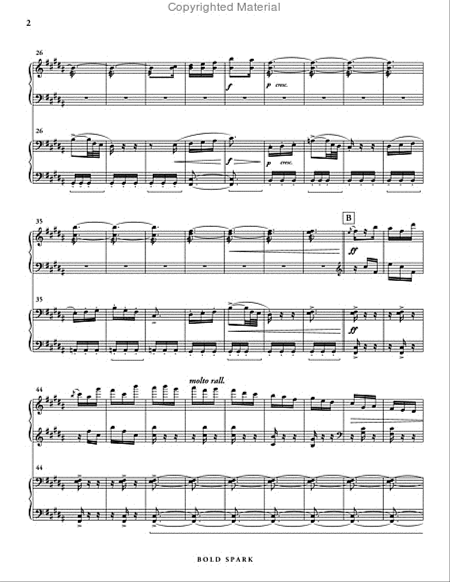 Bold Spark (score & parts) Piano Accompaniment scores gallery preview page 3