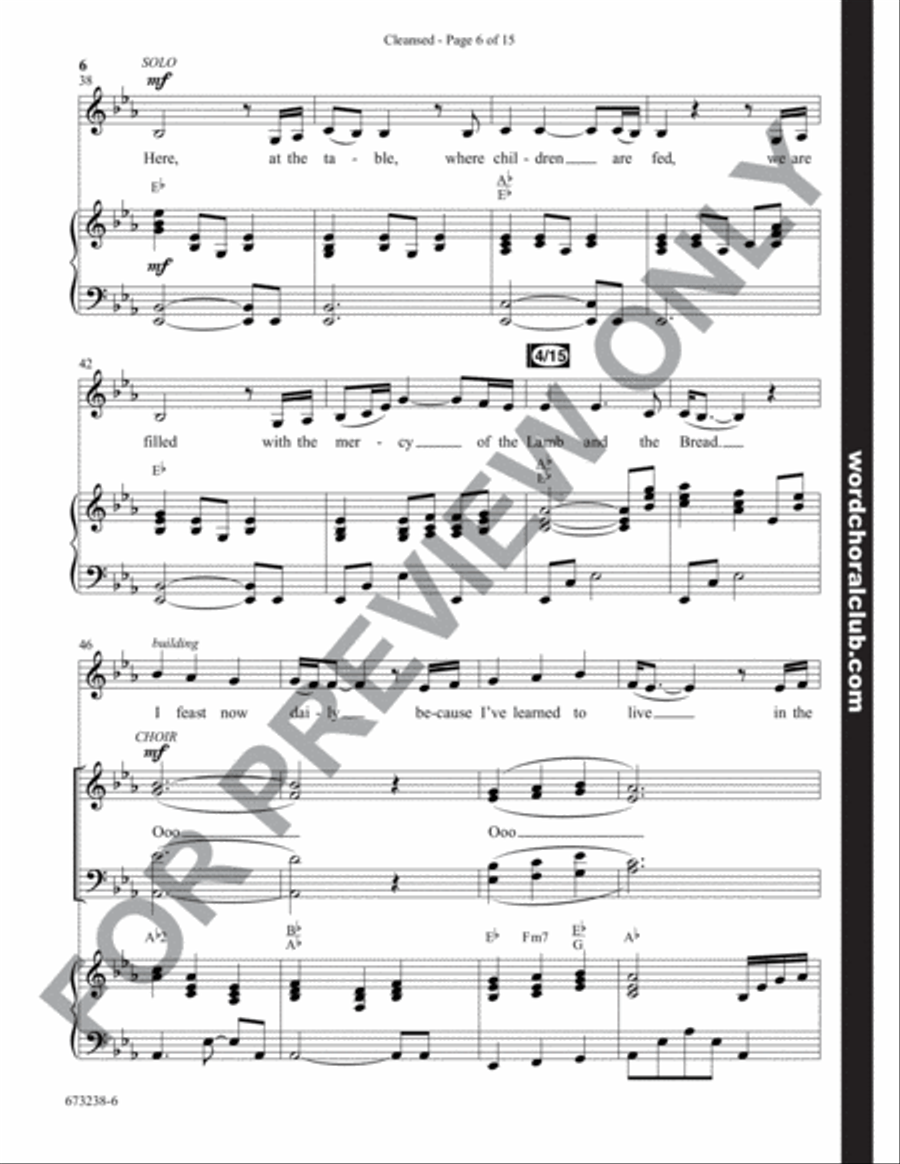 Cleansed - Anthem 4-Part scores gallery preview page 6