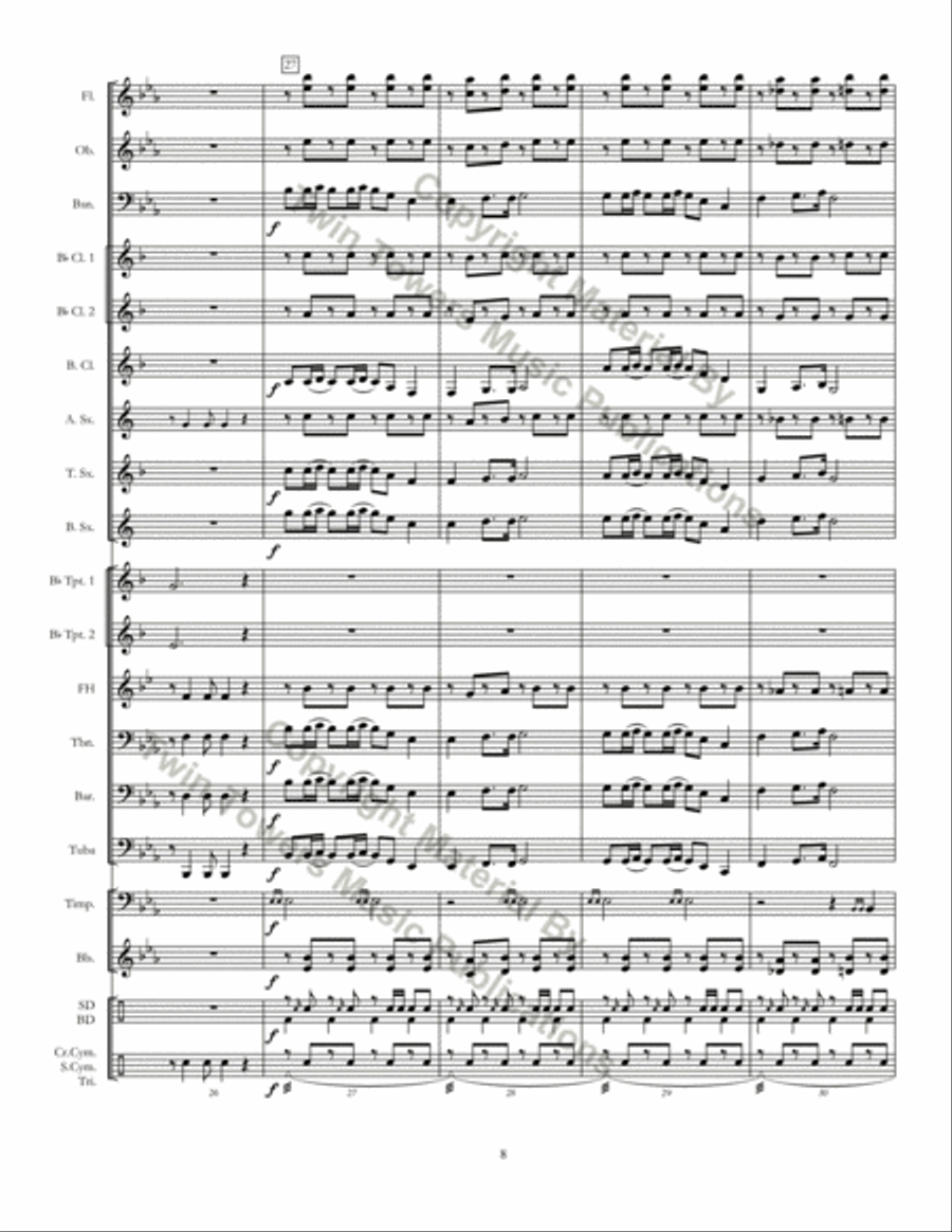 March to the Arches March to the Arches Concert Band scores gallery preview page 8