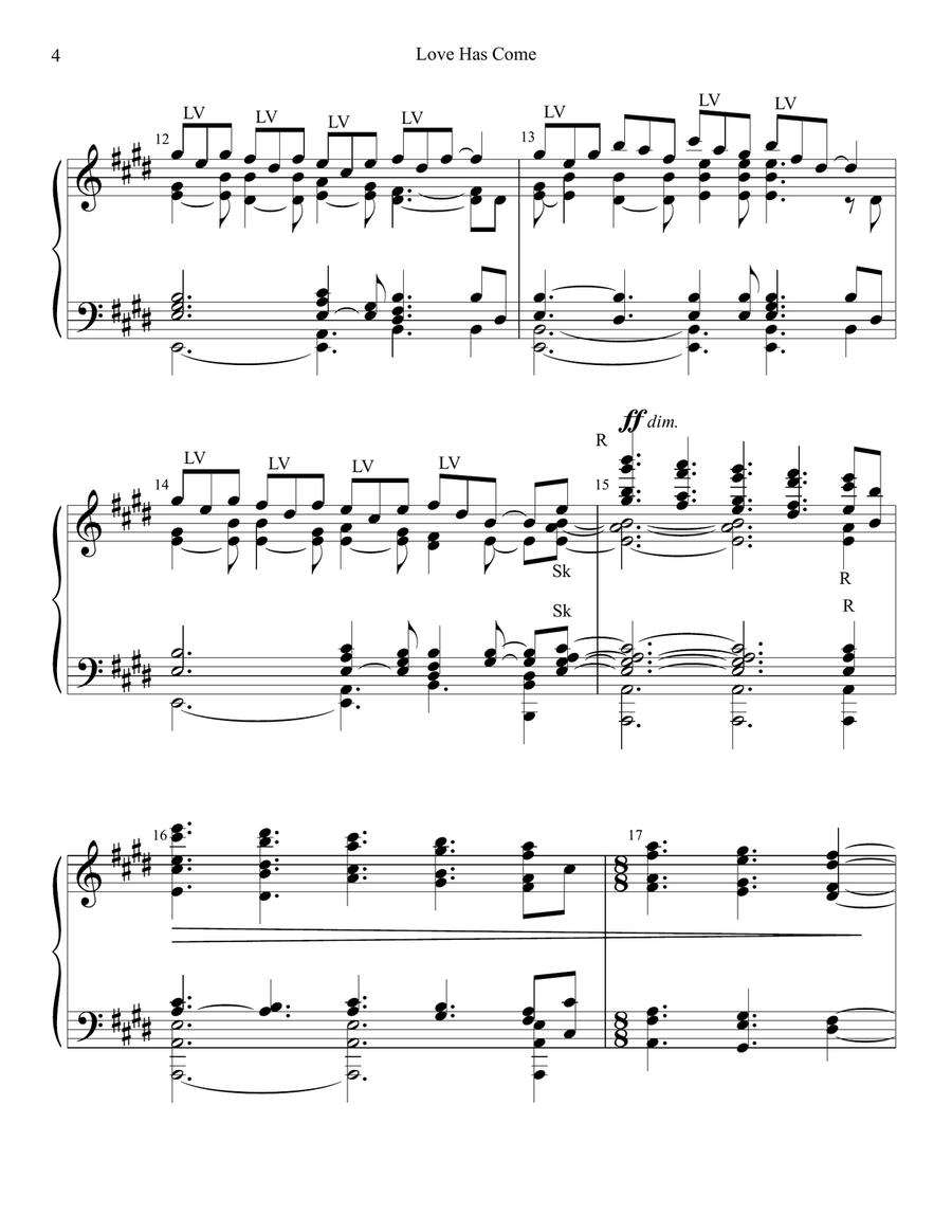 Love Has Come Handbell Choir scores gallery preview page 4