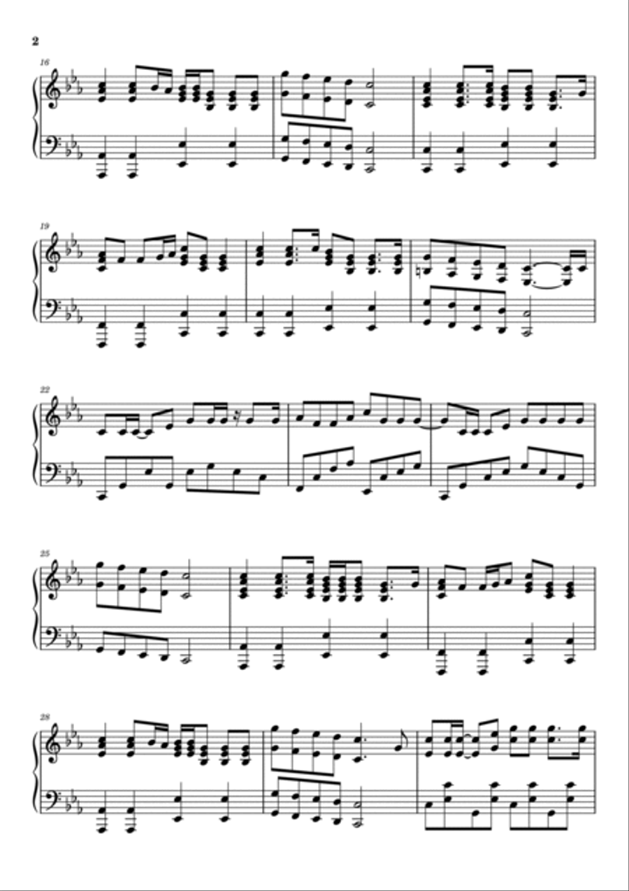 Wellerman Wellerman Piano Solo scores gallery preview page 2