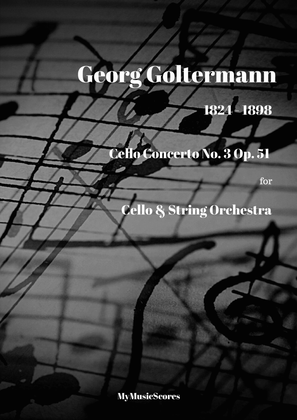 Book cover for Goltermann Cello Concerto No 3 Op. 51 for Cello & String Orchestra