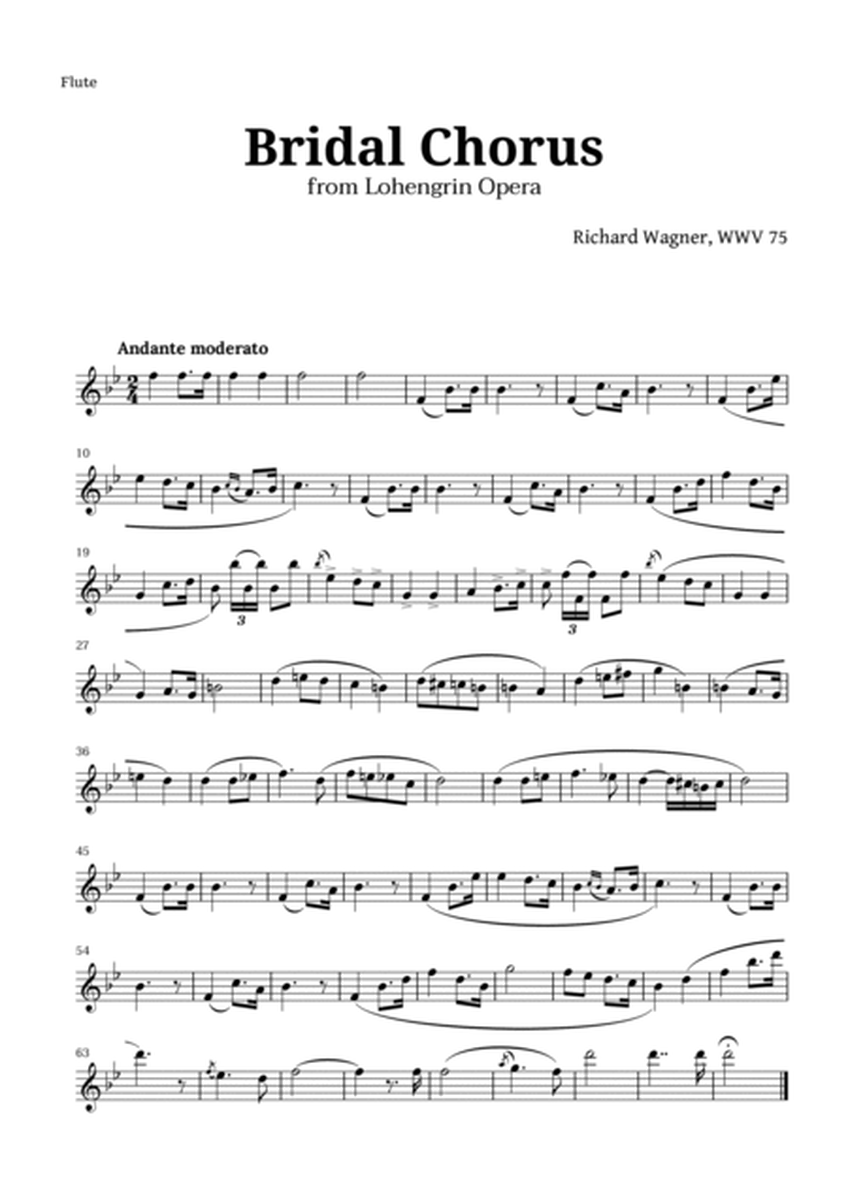 Bridal Chorus by Wagner for Woodwind Quintet and Piano image number null