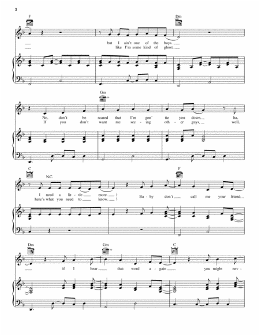 Title Title Piano, Vocal, Guitar scores gallery preview page 2