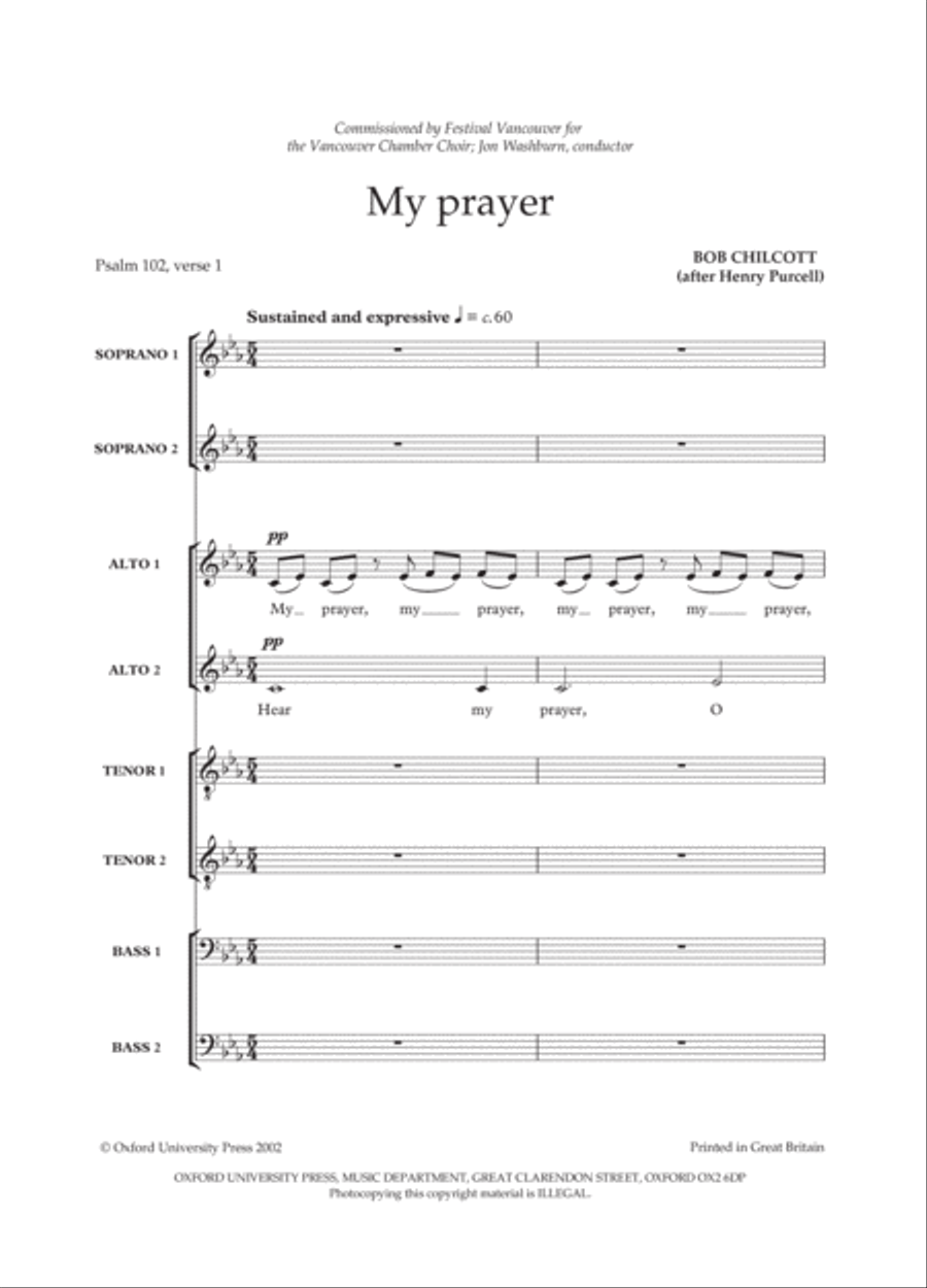 My prayer 4-Part scores gallery preview page 3