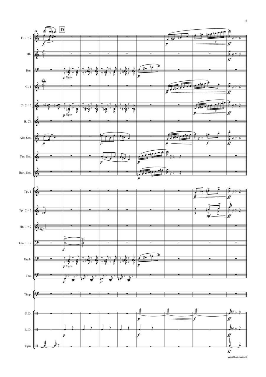 Five Grimaces Five Grimaces Concert Band scores gallery preview page 6