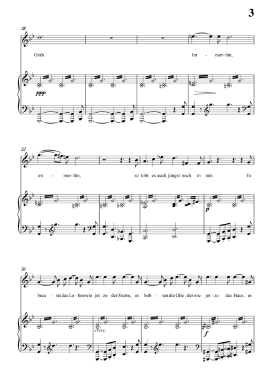 Schubert-Die junge nonne in G minor,for Vocal and Piano Voice scores gallery preview page 4