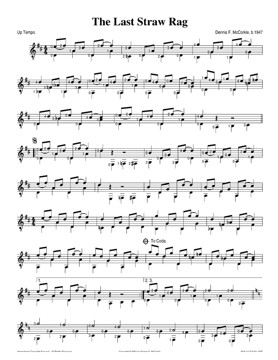 The Last Straw Rag Acoustic Guitar scores gallery preview page 1
