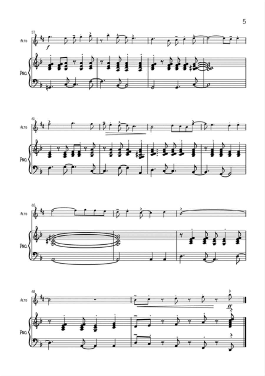 God Rest Ye Merry Gentlemen (Latin jazz style) Alto Saxophone scores gallery preview page 5
