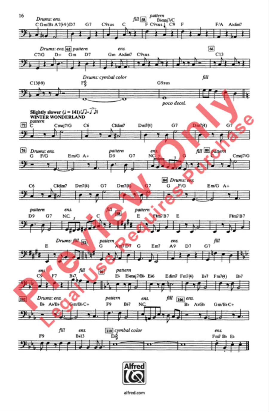 Let It Snow / Winter Wonderland 4-Part scores gallery preview page 16