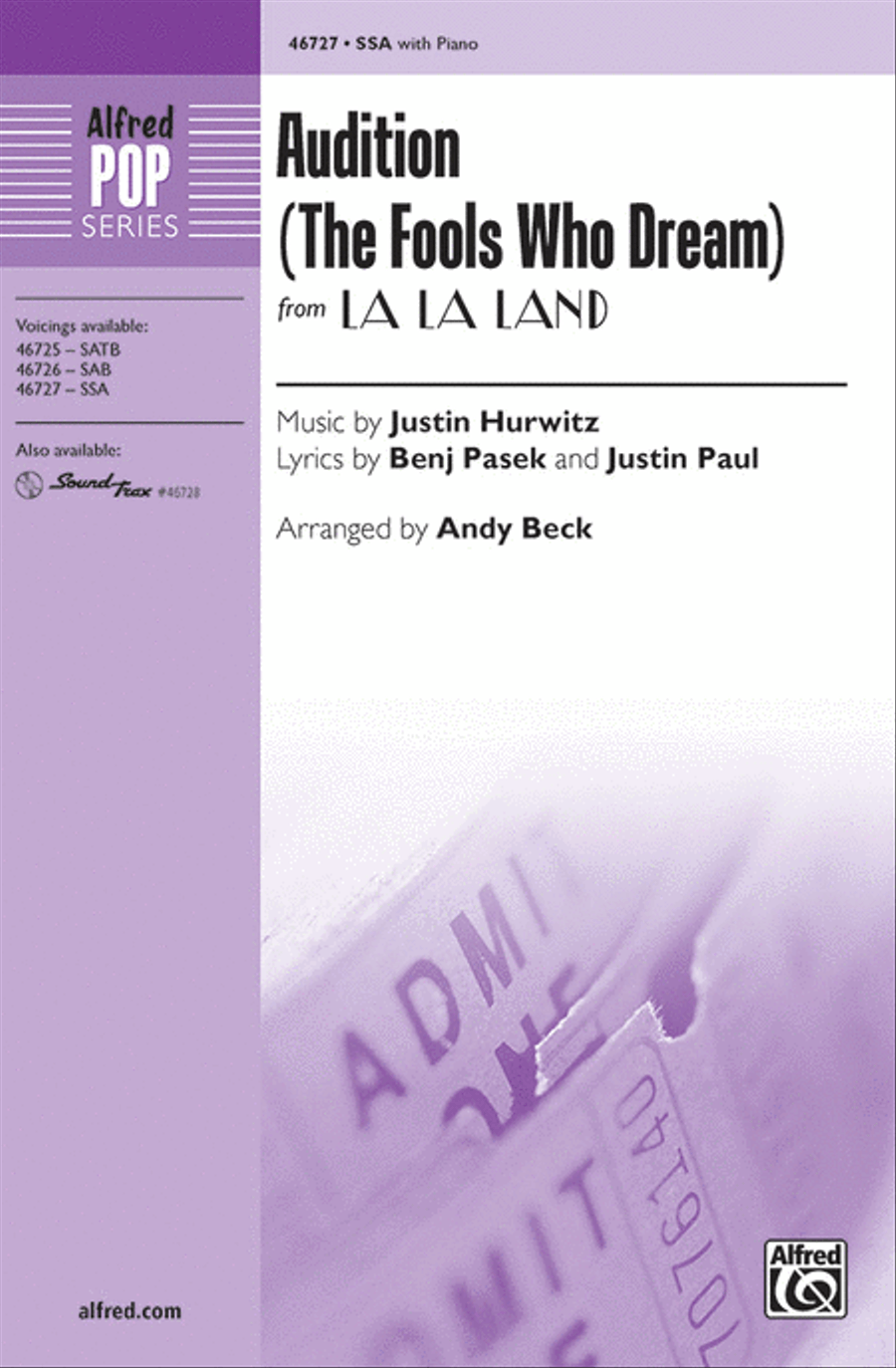 Audition (The Fools Who Dream) Women's Choir scores gallery preview page 1