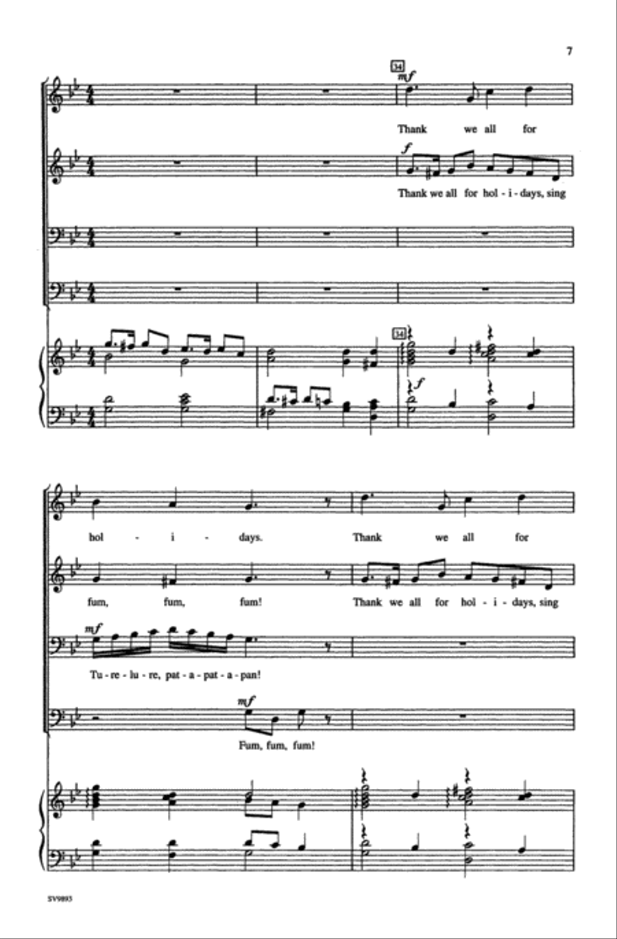 Fum, Fum, Fum / Pat-A-Pan Choir scores gallery preview page 5