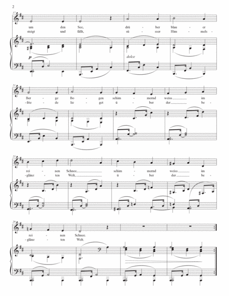 BRAHMS: Auf dem See, Op. 59 no. 2 (transposed to D major)