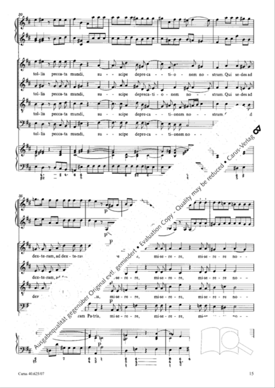 Missa brevis in D Major, K. 194 4-Part scores gallery preview page 16