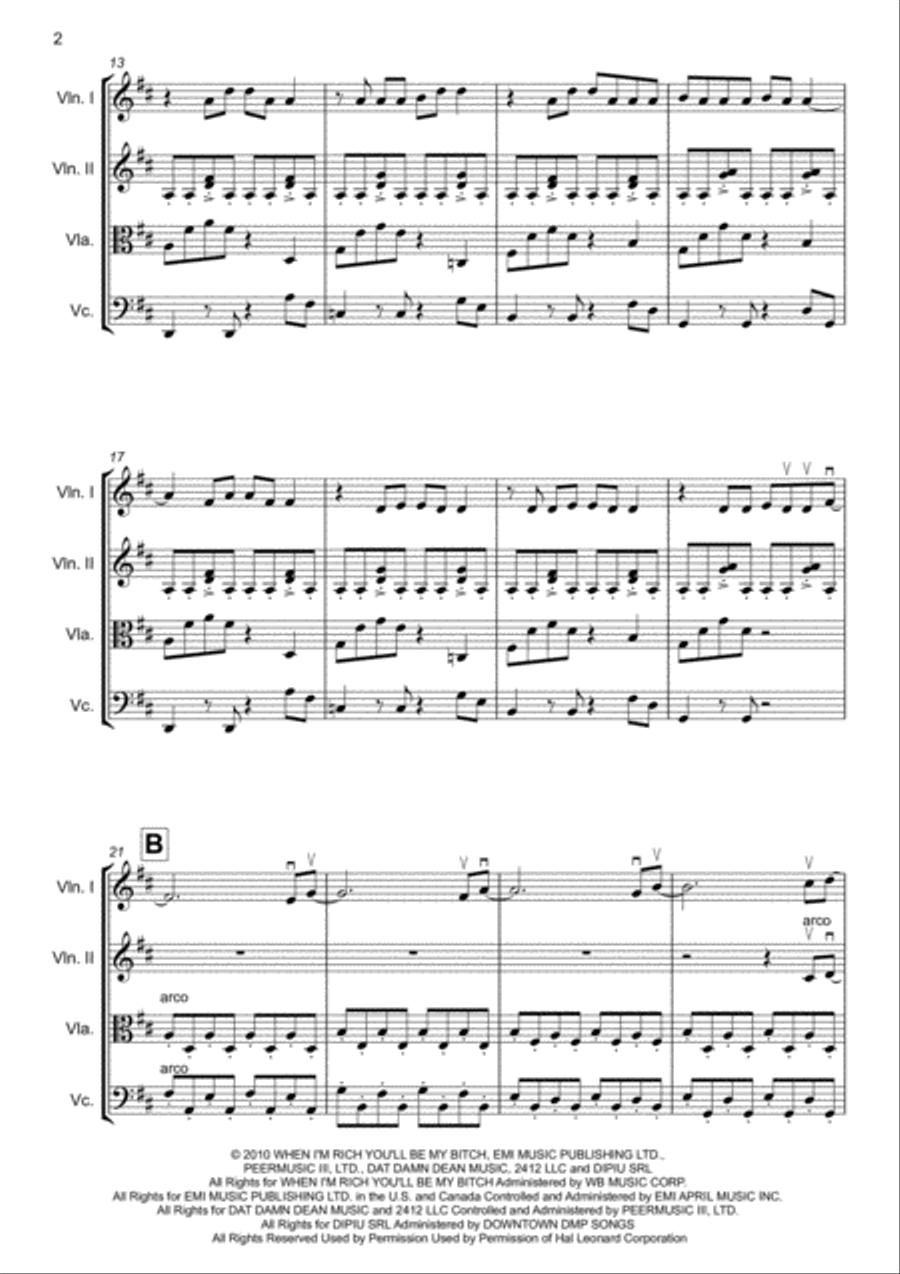 Firework String Quartet scores gallery preview page 2