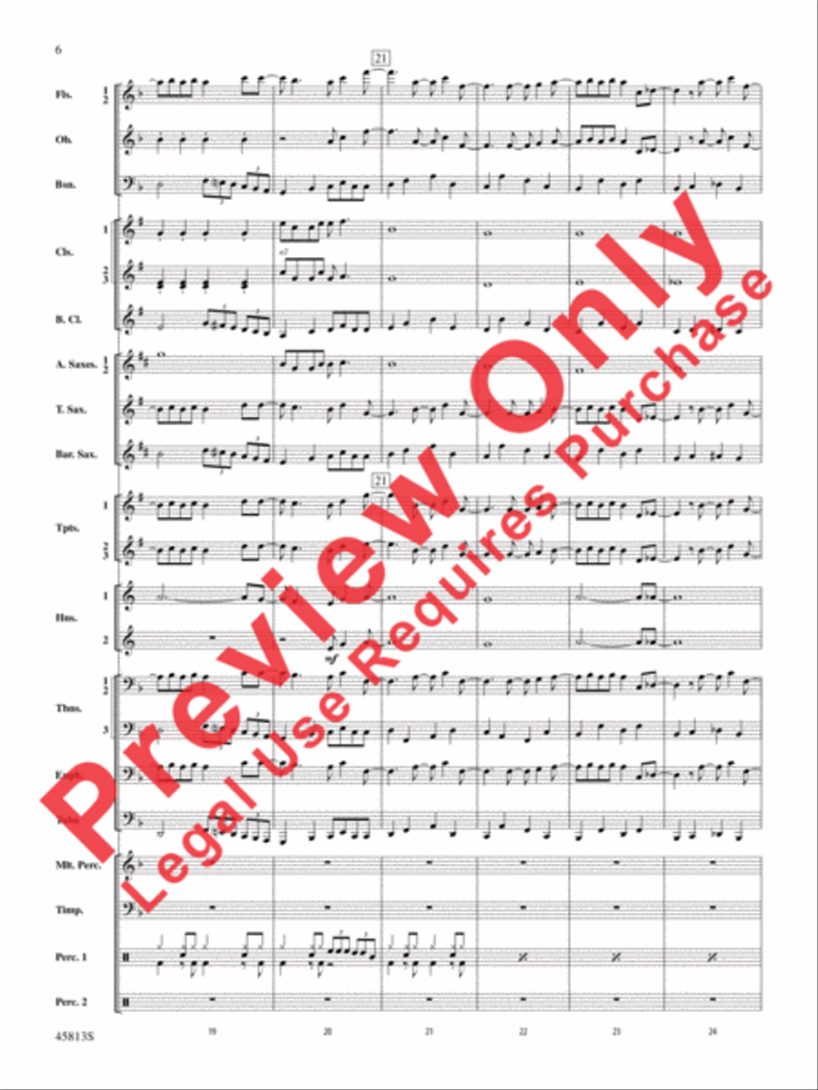 Hamilton, Suite from the Broadway Musical Concert Band scores gallery preview page 7