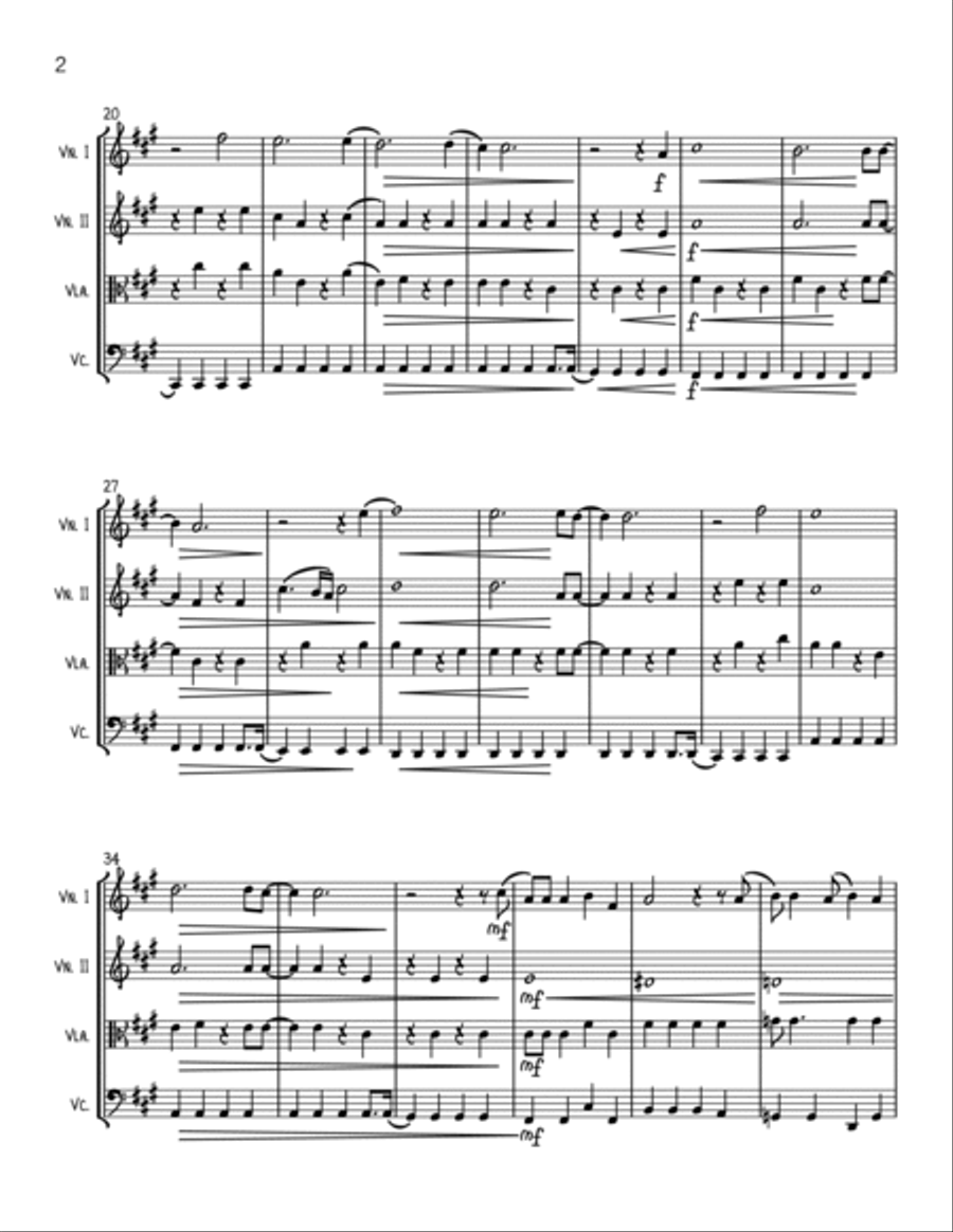 I Want You To Want Me String Quartet scores gallery preview page 2