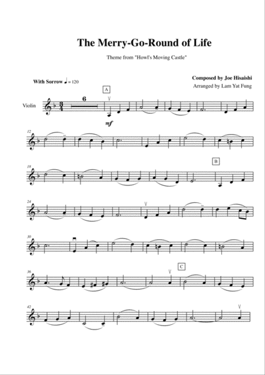 Merry go round of deals life accordion sheet music