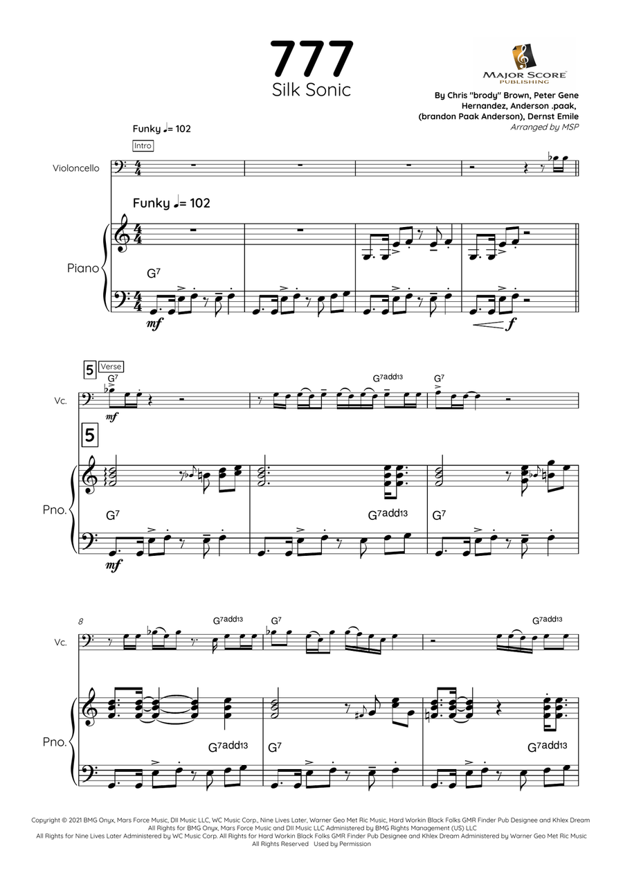 777 Piano scores gallery preview page 1
