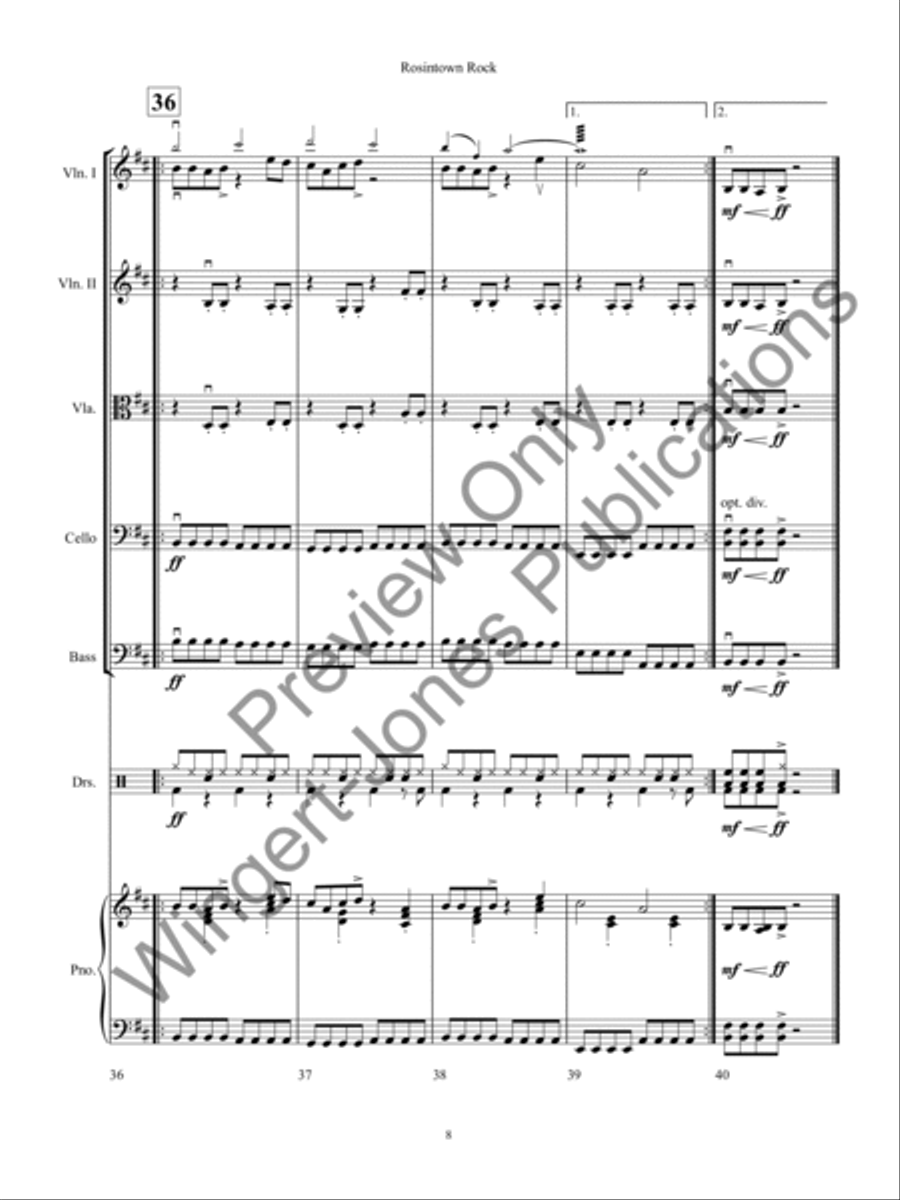 Rosintown Rock Rosintown Rock String Orchestra scores gallery preview page 11