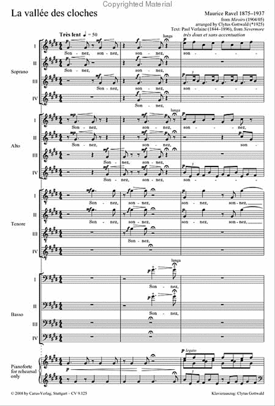 La vallee des cloches Choir scores gallery preview page 2