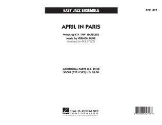Book cover for April in Paris - Full Score