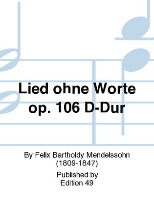 Lied ohne Worte op. 106 D-Dur