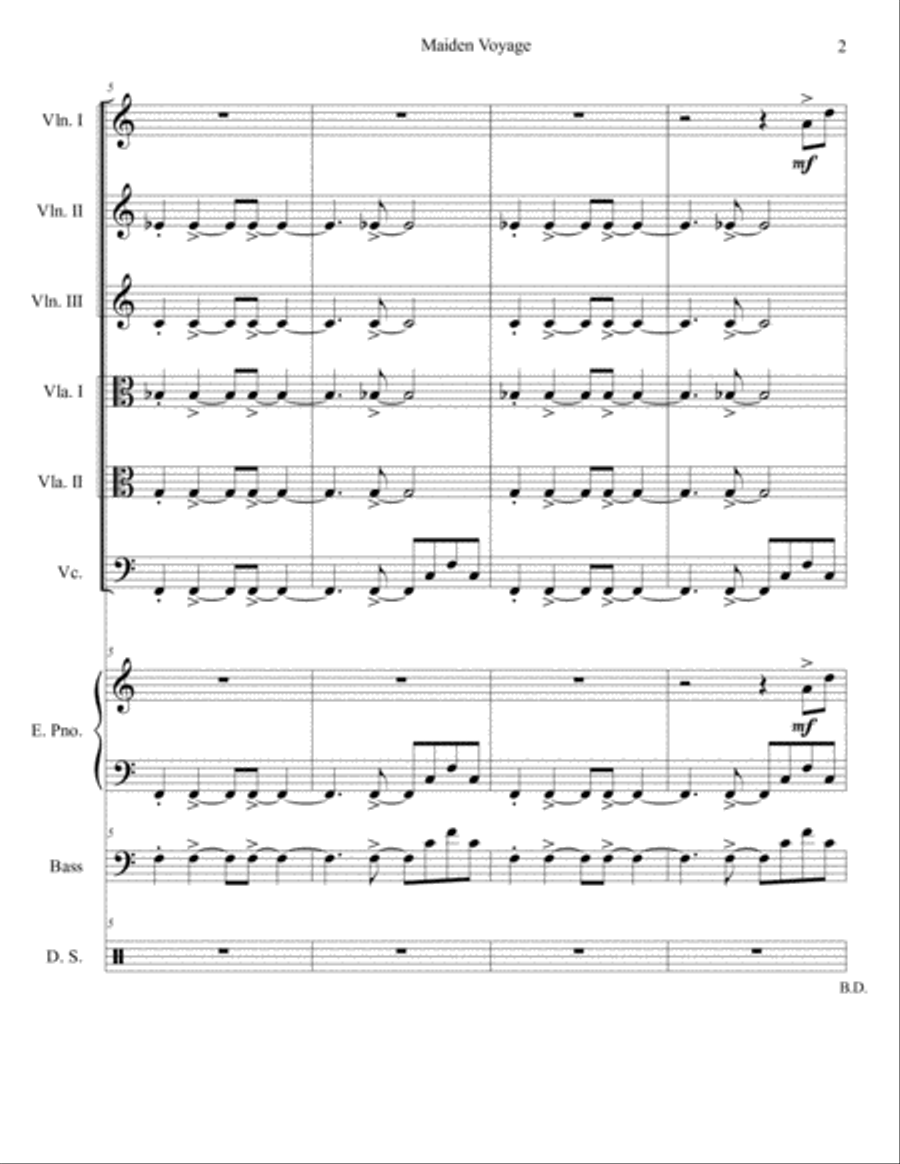 Maiden Voyage Maiden Voyage Set of Parts scores gallery preview page 2