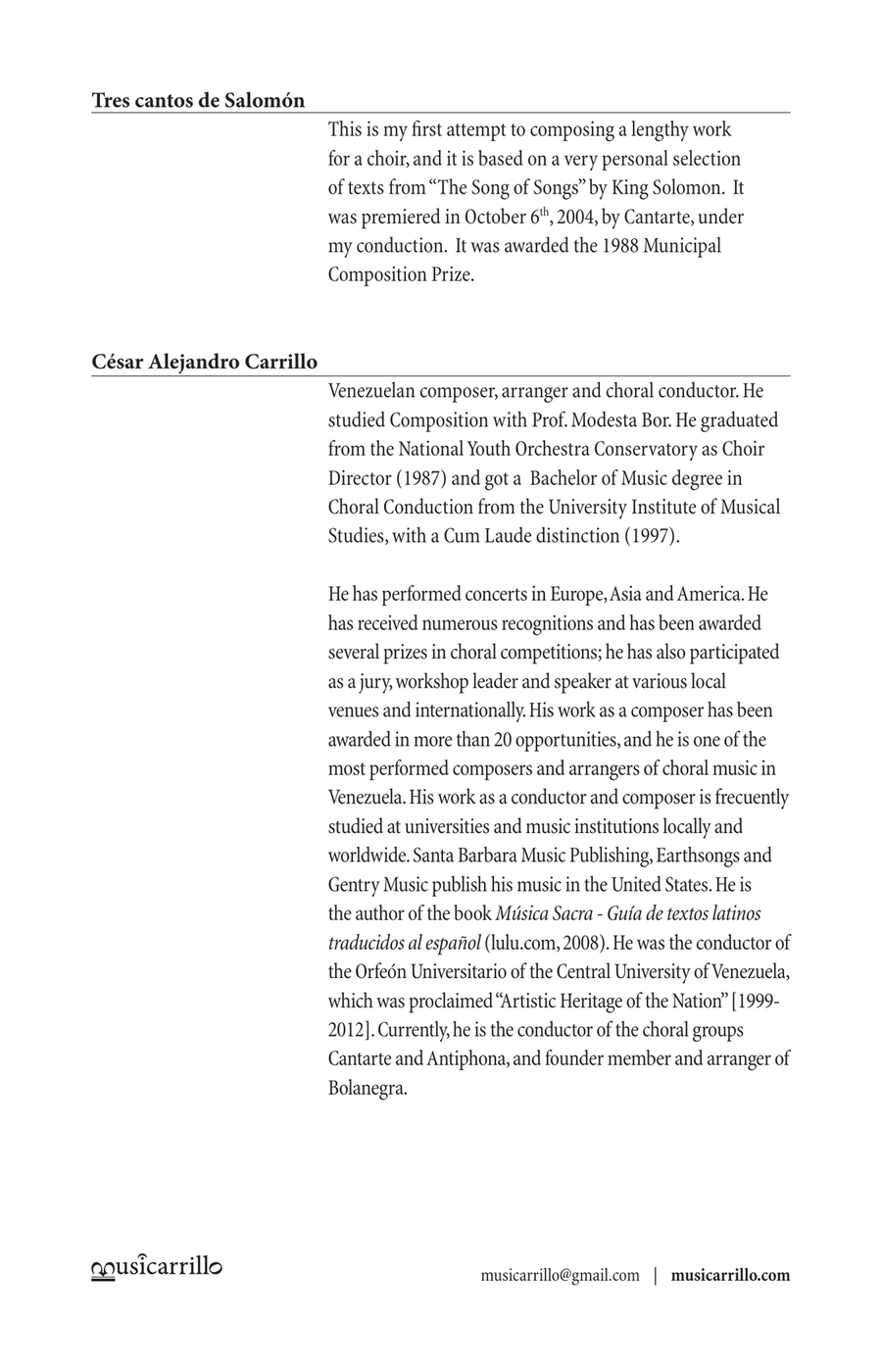 Tres cantos de Salomon Divisi scores gallery preview page 2