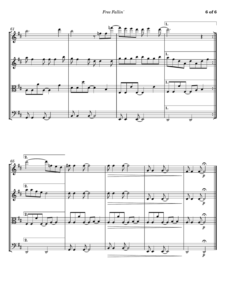Sugar String Quartet scores gallery preview page 6