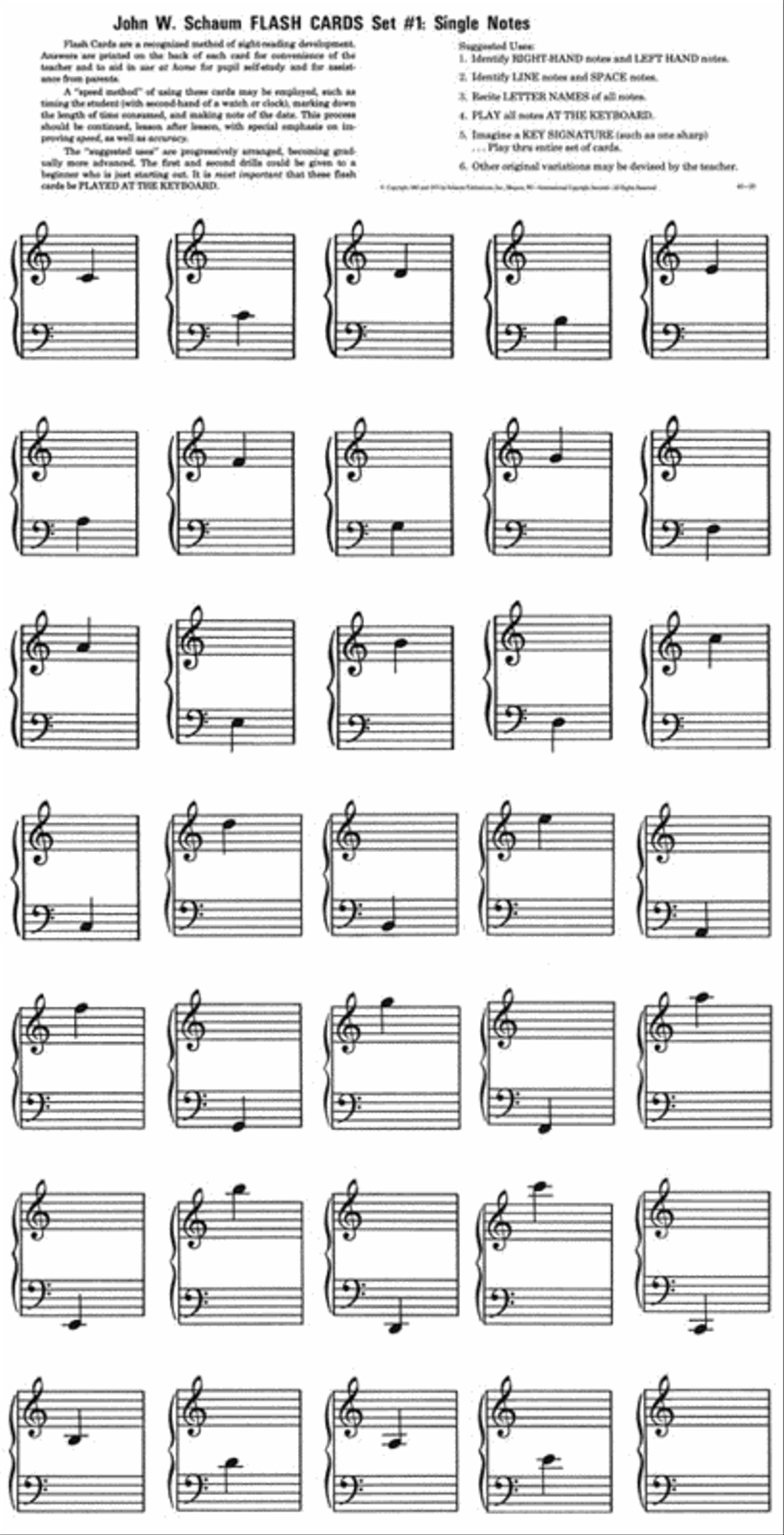 Flash Cards - Set 1 Piano Method scores gallery preview page 2