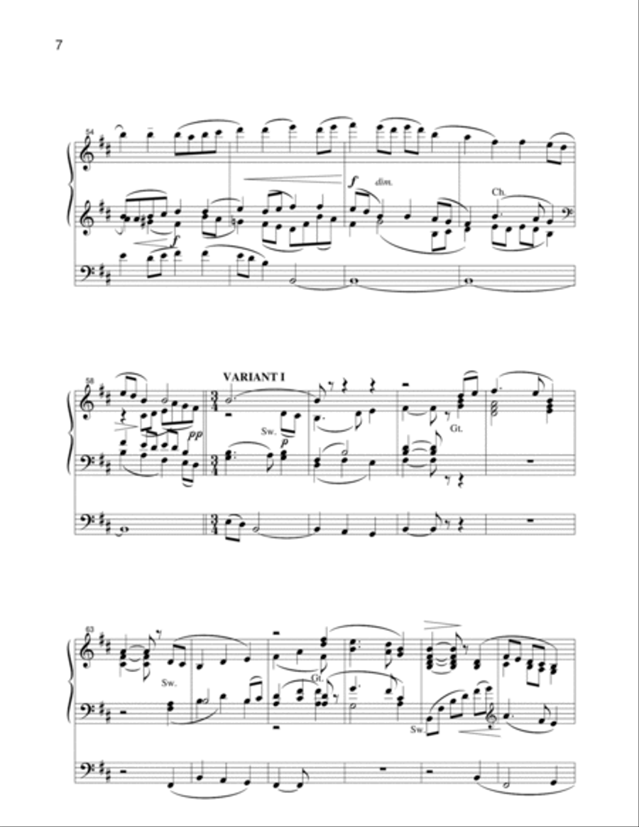 Five Variants of Dives and Lazarus Organ Solo scores gallery preview page 6